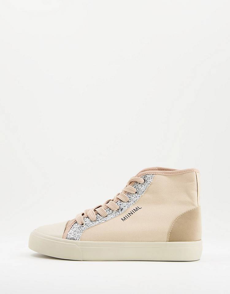 MIINIML Olivia high top sneakers in beige